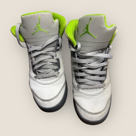 Kids Jordan 5 Retro “Green Bean” Sneakers – Size 1Y - Picture 2 of 8